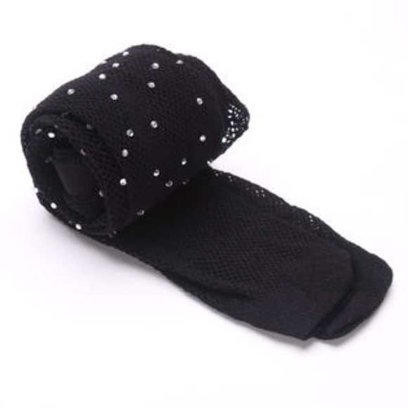 Sexy Rhinestone Bling High Waist Fishnet Stockings - Picture 6 of 6